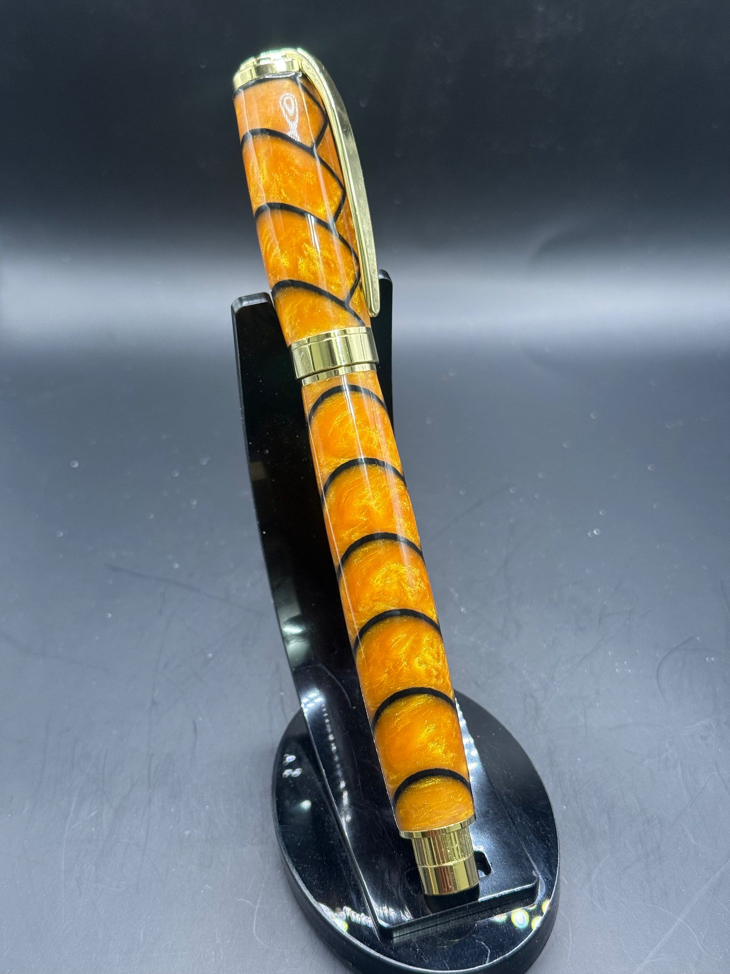 Gold and Black Herringbone